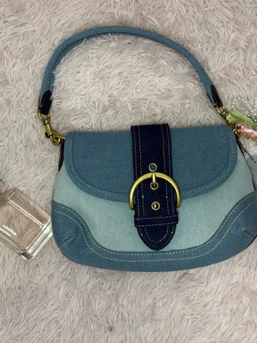 Blue Coach soho flap Shoulder Bag